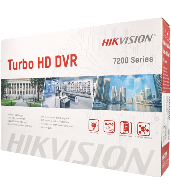 Gravador 5 em 1 (hd-cvi, hd-tvi, ahd, analógico e ip) HIKVISION PRO de 16 canais e 4 mpx de resoluçao máxima