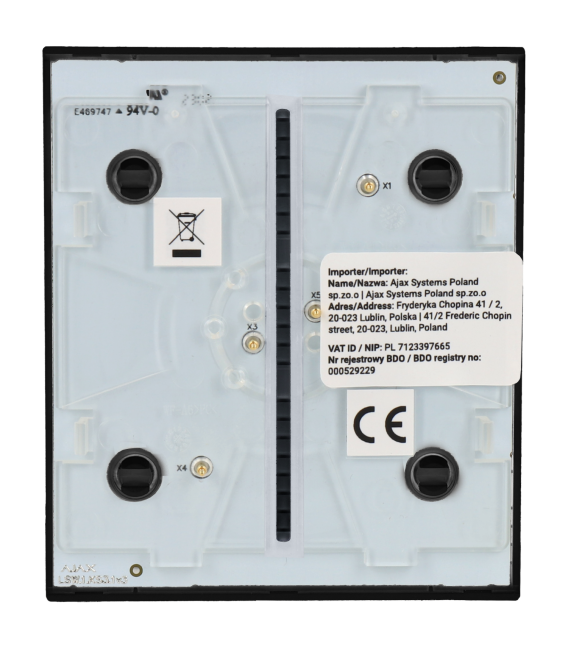 Panel de interruptor central conmutable AJAX