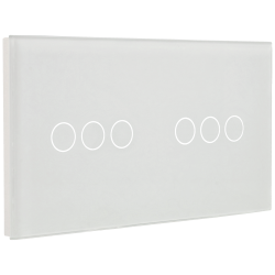 Panel de interruptor doble con 6 botones 