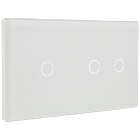 Panel de interruptor doble con 3 botones