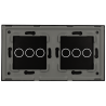 Panel de interruptor doble con 6 botones 