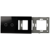 Panel de interruptor con 2 botones y marco para 1 dispositivo 