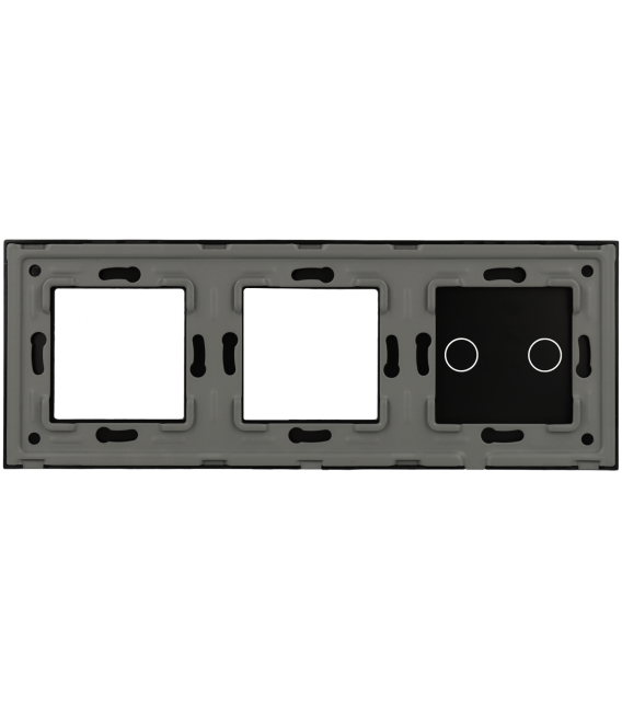 Panel de interruptor con 2 botones y marco para 2 dispositivos 