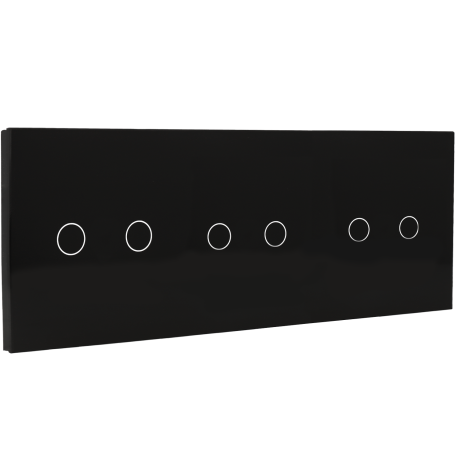 Panel de interruptor triple con 6 botones