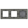 Panel de interruptor con 2 botones y marco para 2 dispositivos 