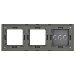 Panel de interruptor con 3 botones y marco para 2 dispositivos 