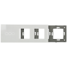 Panel de interruptor con 3 botones y marco para 2 dispositivos 