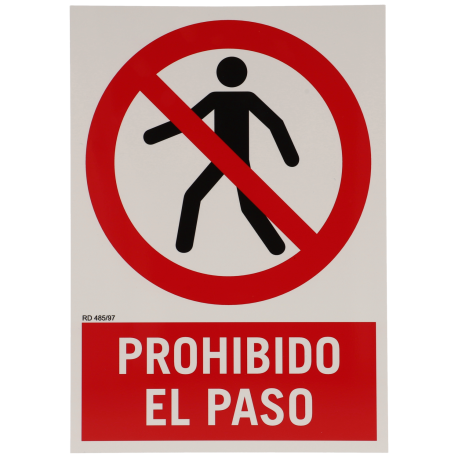 Cartel prohibido el paso A-FIRE