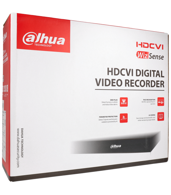 Gravador 5 em 1 (hd-cvi, hd-tvi, ahd, analógico e ip) DAHUA de 8 canais e 8 mpx de resoluçao máxima